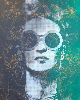 Peinture, Frida Vintage Noir Vert, Wawapod