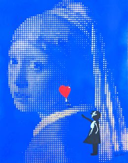 Gemälde, Vermeer x Banksy / Pixels bleu, Wawapod