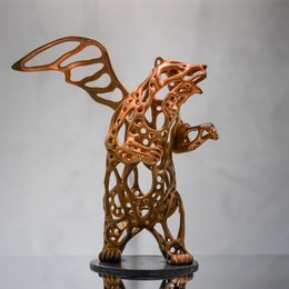 Sculpture, Angel Bear Bronze, Richard Texier