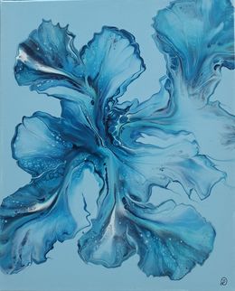 Painting, Evanescence bleue, Léa Damaggio