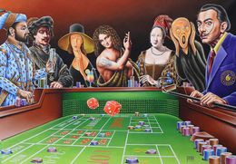 Painting, Joueurs de craps, Freddo Sacaro