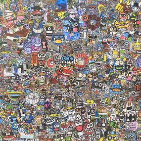 Painting, Vive les collages et les fleurs, Seb Paul Michel