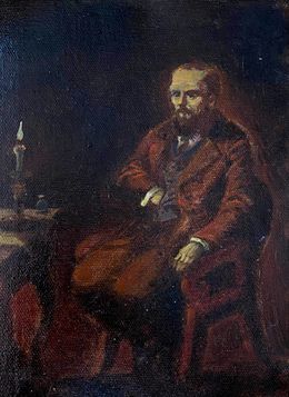 Painting, Dostoevsky at the Table, Oleg Litvinov