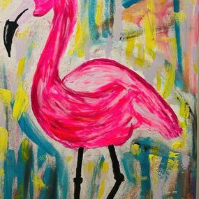 Painting, Flamant rose, Tsia