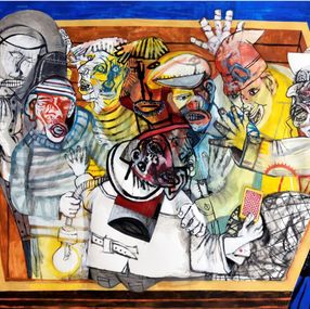 Painting, La pêche à la sardine, Sergio Moscona