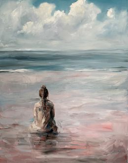 Painting, Pink sand, Liubou Sas