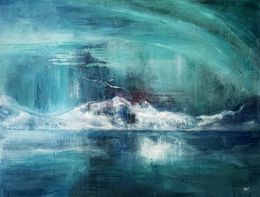 Painting, Voir les aurores boréales.., Sandra Encaoua