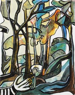 Painting, L'appel de la forêt - série Paysage, Jacques Alary