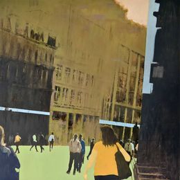 Painting, Movement in Leadenhall Street, David Walker