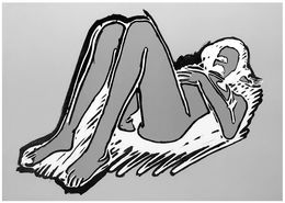 Stampe, Monica Lying On Her Back, Knees Up (large hand signed print), Tom Wesselmann