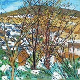 Gemälde, View out of the window - winter no.2, Karl-Karol Chrobok