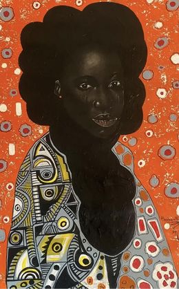 Painting, Beauty in the Eyes of Beholder - 21st Century, Contemporary, Figurative, Portrait, Wasiu Sunday Hassan