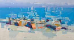 Painting, Canoes at the Shore, Vahe Yeremyan