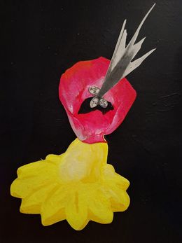 Painting, Fleur qui danse, Frédérique Lanquetin