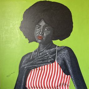 Peinture, Peace Within - 21st Century, Contemporary, Figurative, Modern, Love, Fashion, Ajenifuja Abiodun