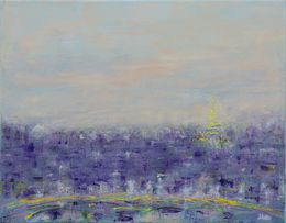 Gemälde, Lumière violette, Sabine Kalka