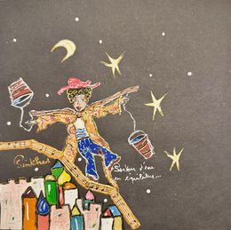 Painting, Porteur d'eau en équilibre, Pinkhas
