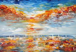 Painting, Seascape Sailing Impressions XL 29, Peter Nottrott
