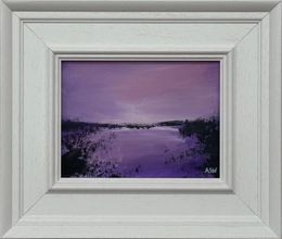 Painting, Twilight Over Water, Angela Wakefield