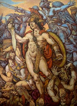 Painting, Troy – Right Part, Oleg Litvinov
