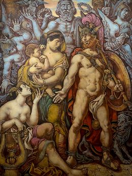 Painting, Troy – Left Part, Oleg Litvinov