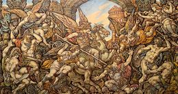 Gemälde, The Expulsion of Iliodorus from the Temple, Oleg Litvinov