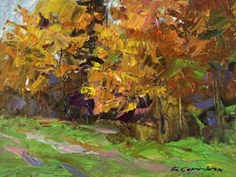Peinture, Autumn Sparkles with Gold, Boris Serdyuk