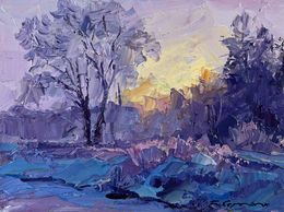 Gemälde, Winter Weaves Snowy Silence, Boris Serdyuk
