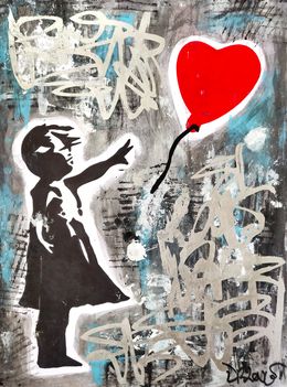 Gemälde, The street of dreams (a tribute to Banksy), Dr. Love