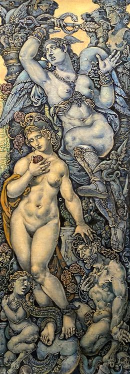 Painting, Orpheus and Eurydice - left part, Oleg Litvinov