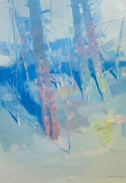 Painting, Trees in Blue, Vahe Yeremyan