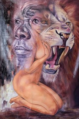 Painting, Entwined Fates - Hungwe New York, Keith Zenda