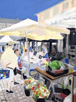 Painting, Marché du jeudi, G. Carta