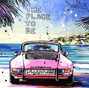 Peinture, Two lovers in a Porsche, the place to be, Patrick Cornée