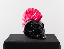Sculpture, Punky Skull Black, Sther