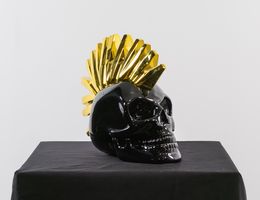 Sculpture, Punky Skull Black, Sther