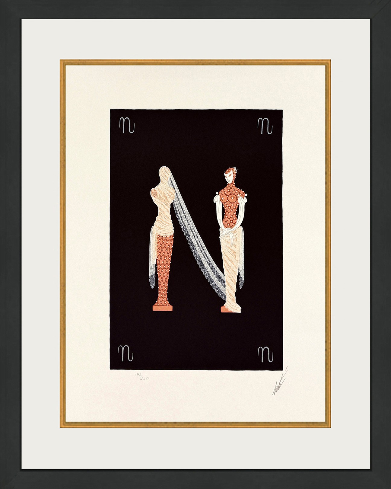 Erte Tirtoff, Letter N (from the Alphabet Suite) Erte Tirtoff, Letter N (from the Alphabet Suite)