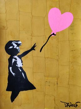 Gemälde, Love street pink (a tribute to Banksy), Dr. Love