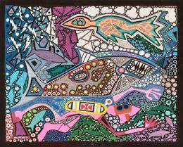 Painting, Scuba man, Mike Jacobs