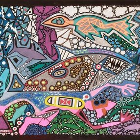 Painting, Scuba man, Mike Jacobs