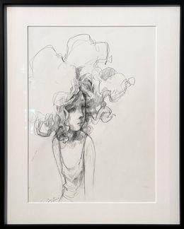 Fine Art Drawings, Tête bouclée, Valérie Hadida