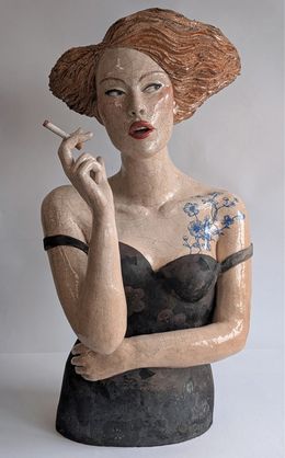 Escultura, Buste fumeuse, Mélanie Bourget