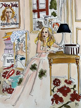 Fine Art Drawings, Carrie Bradshaw says good bye. From the Art, Culture & Society series, Manuel Santelices