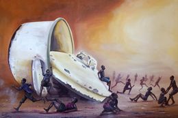 Painting, Nyika Yezvishoma – Land of Little - Harare, Zimbabwe, Keith Zenda
