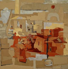 Painting, Woman on the Stairs, Layla Dagher