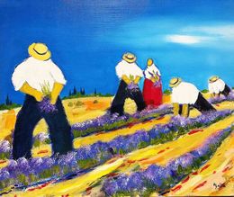 Painting, Les coupeurs à Manosque, Claude Balta