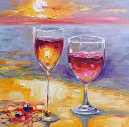 Painting, Two Glasses of Romance, Narek Qochunc
