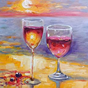 Painting, Two Glasses of Romance, Narek Qochunc