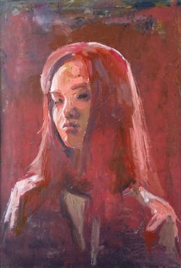 Painting, Portrait in Red, Kamo Ohanyan