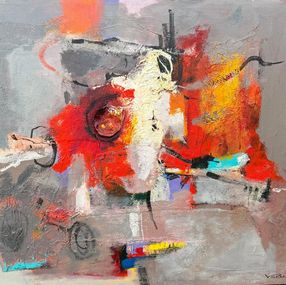 Painting, Red White Gray, Voskan Galstian